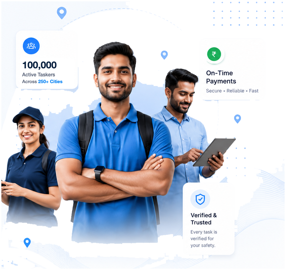 OkayGo gig workers - verified taskers across audits, deliveries and field work